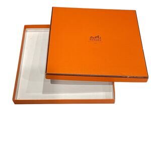 Hermes Scarf Gift Box Empty Orange Cardboard Paris France Storage Some Wear READ